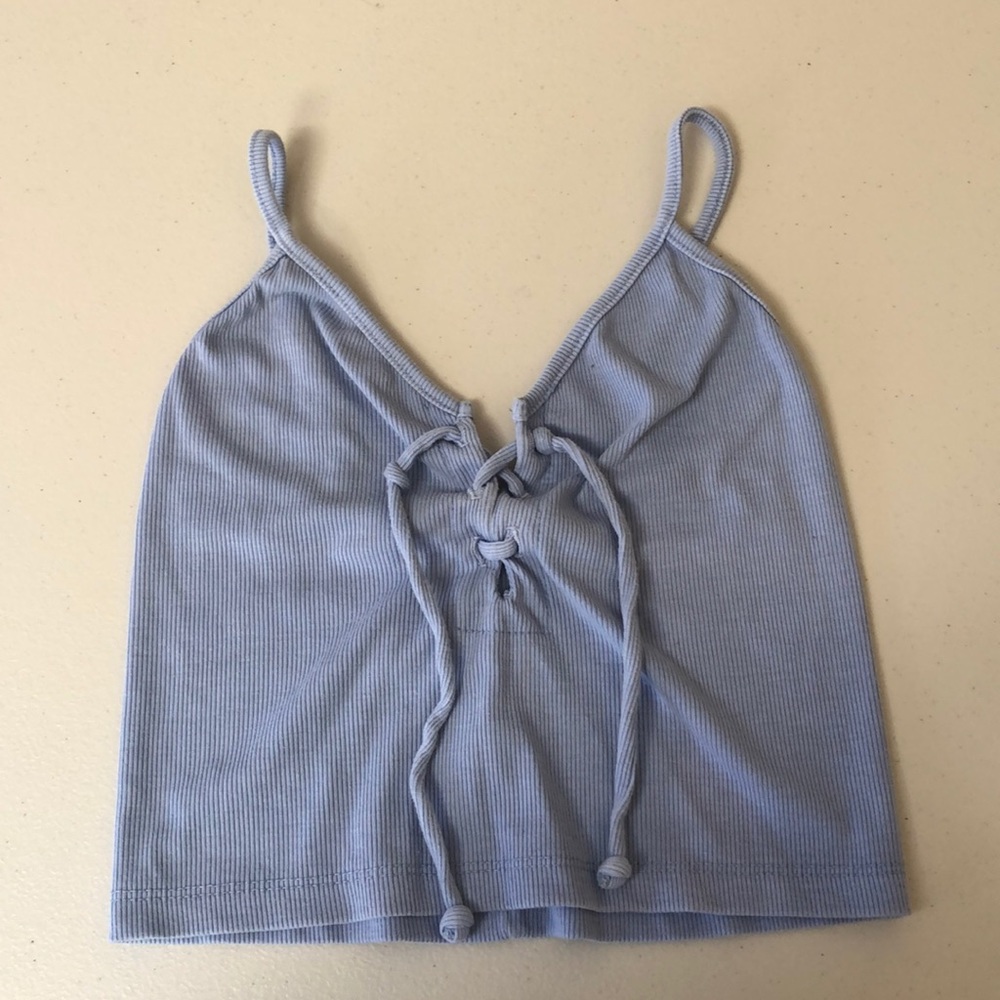 🦋Blue Cropped Tank Top